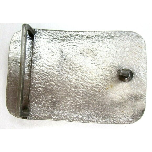 VTG Belt Buckle The Silverton D&S Narrow Gage Railroad Train Silver Tone 3 1/4" - Picture 2 of 3